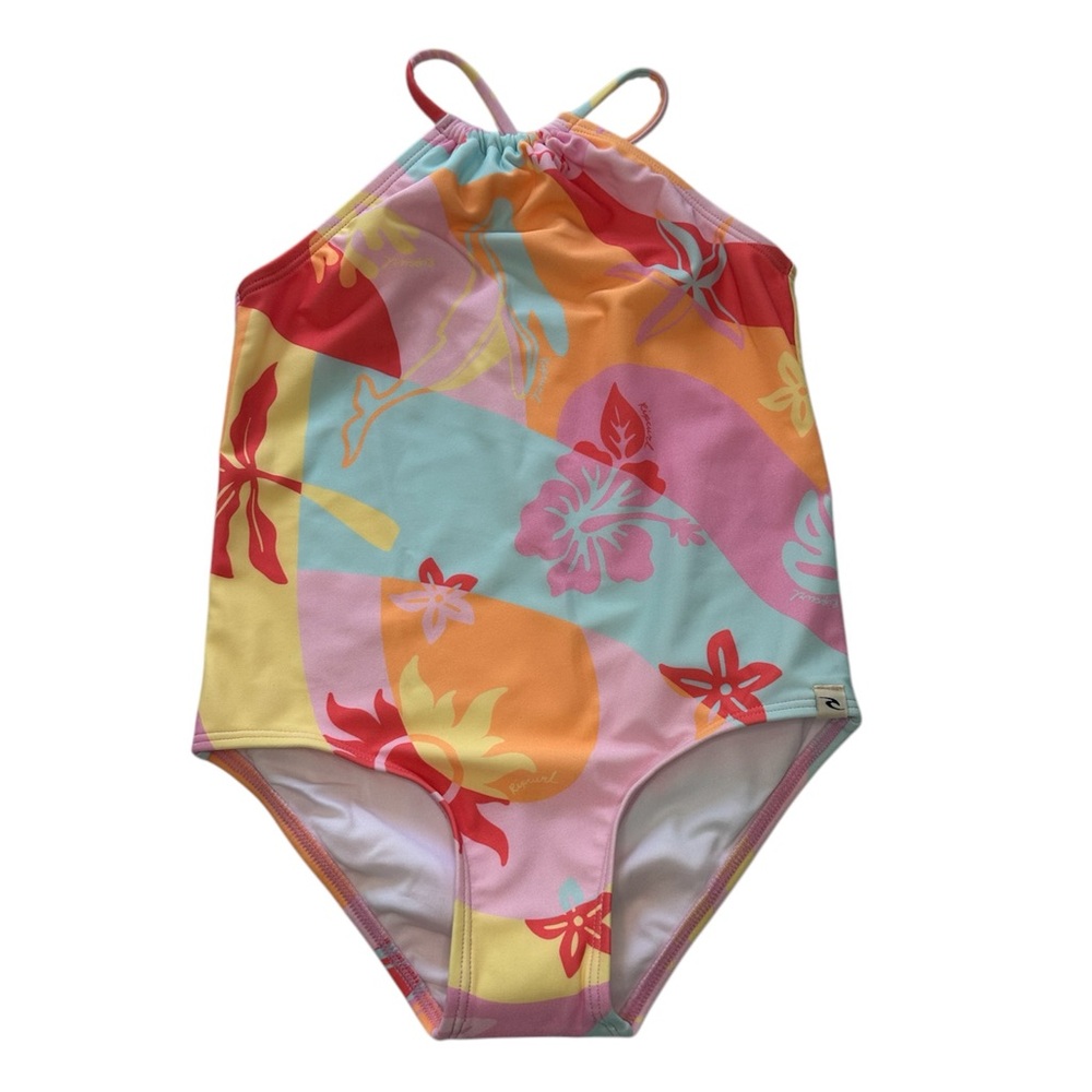RIP Curl One Piece Swimsuit Island Day Halter NWT Toddler Girl Size 3-4T